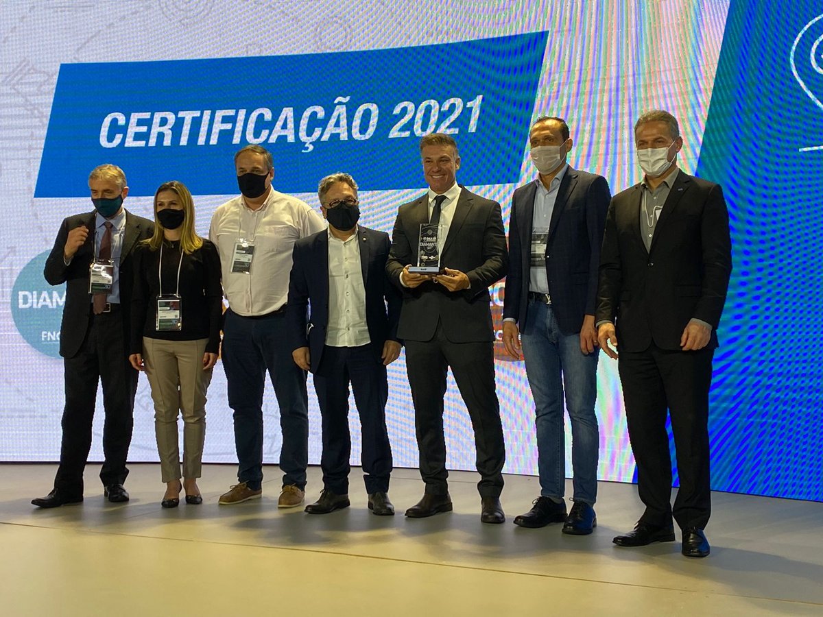 Comitiva de Bagé durante a cerimônia de premiação na Mercopar, em Caxias do Sul.