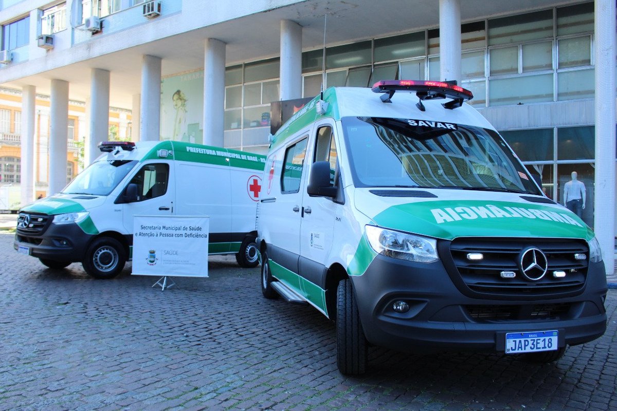 Novas ambulâncias UTI móvel e avançada da Prefeitura de Bagé
