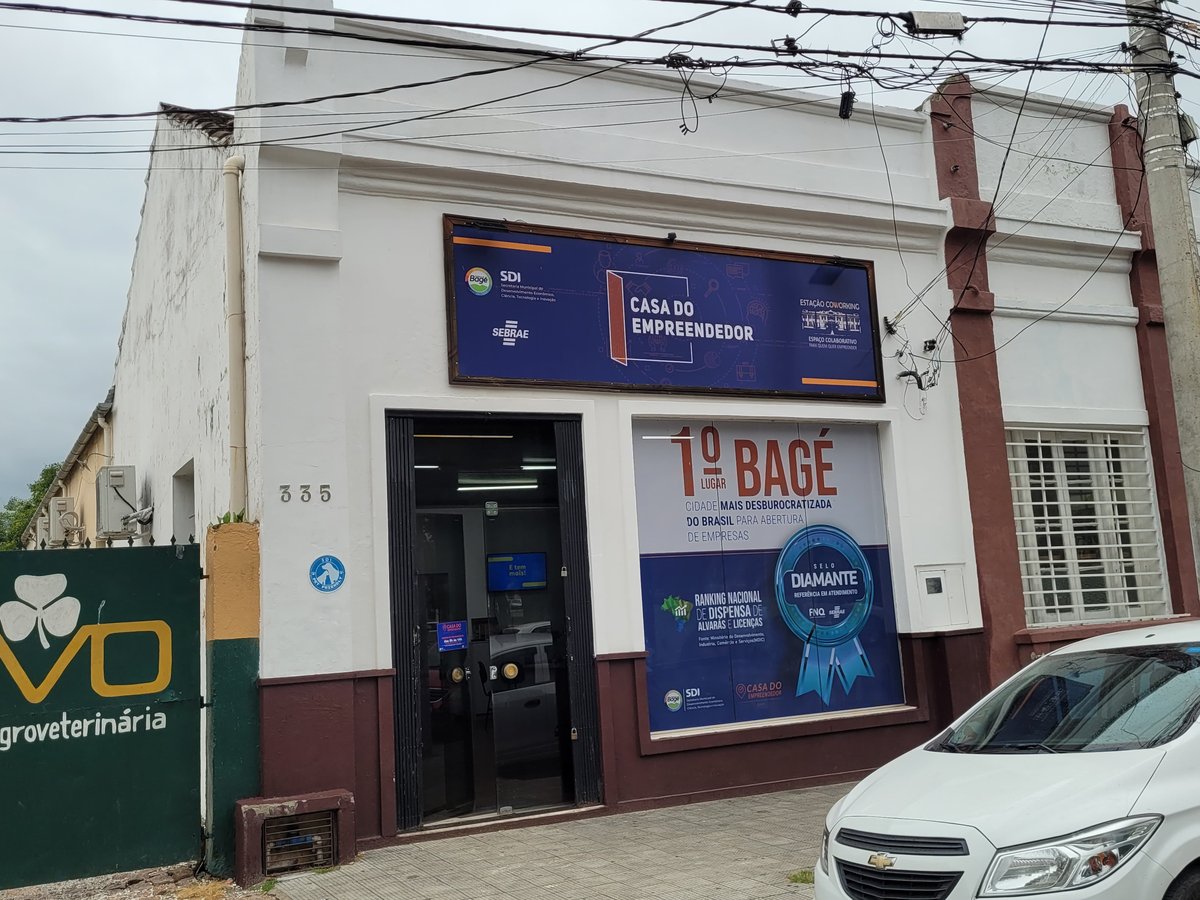 Fachada da Casa do Empreendedor de Bagé — 1º lugar no ranking de desburocratização.