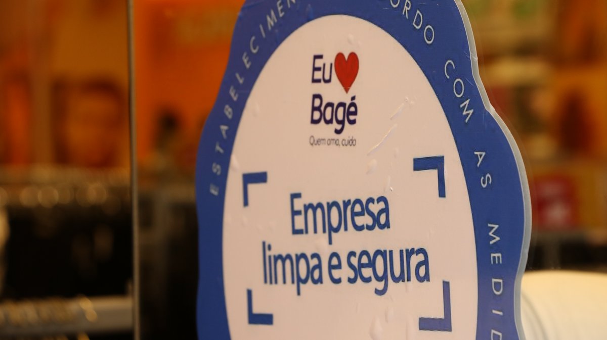 Selo Empresa Limpa e Segura, concedido pelo Governo Divaldo Lara aos comércios que seguiam os protocolos sanitários durante a pandemia.