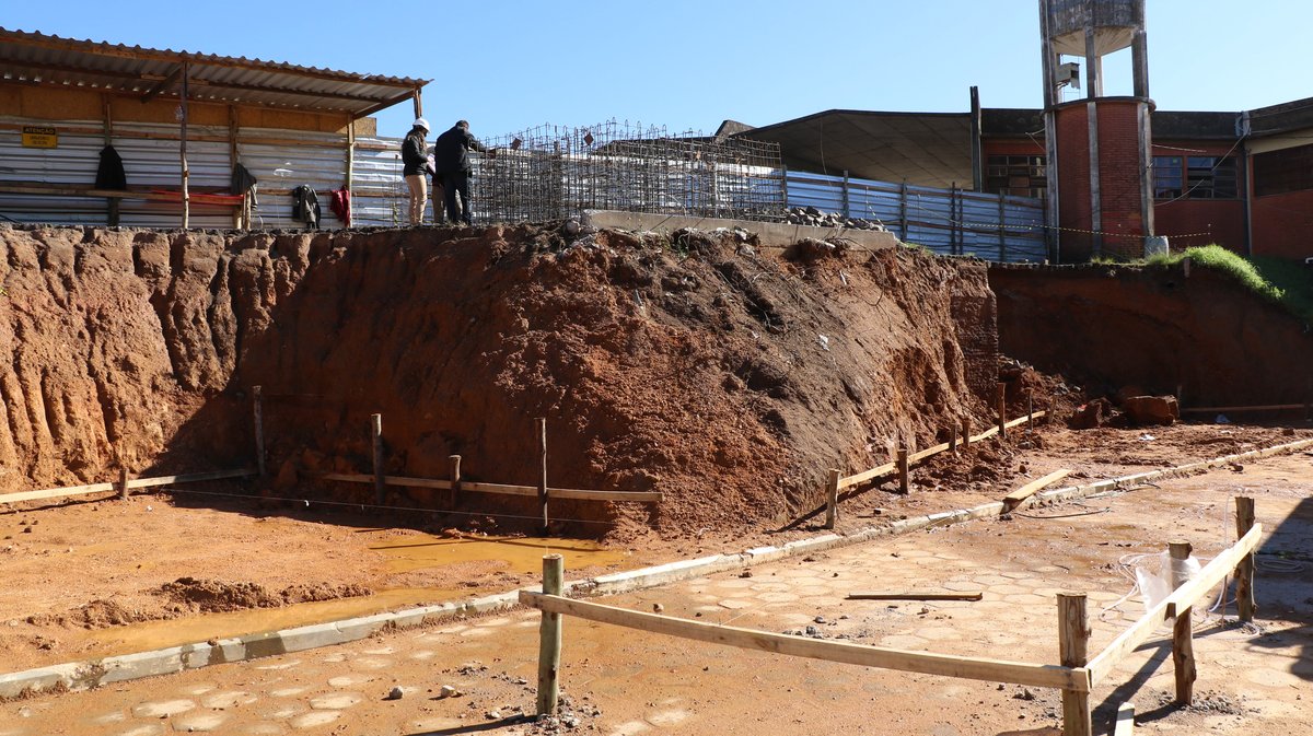 Obras de ampliação da Estação Rodoviária de Bagé.