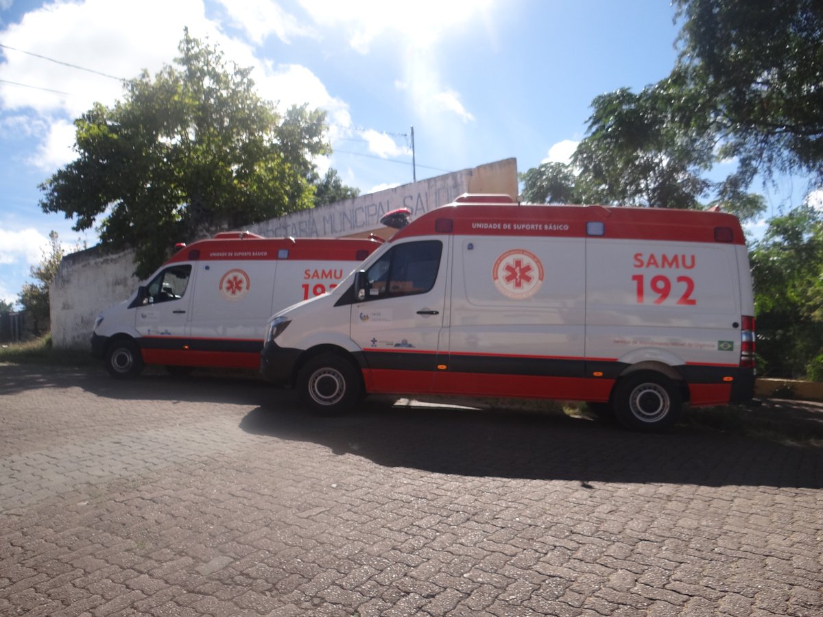 Novas ambulâncias do Samu de Bagé, entregues em 2019.