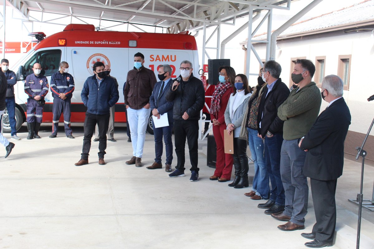Cerimônia de inauguração da nova sede do SAMU de Bagé.