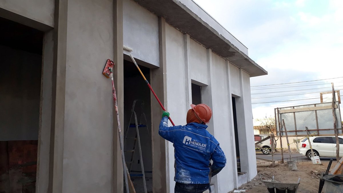 Obras em andamento da Oficina Ortopédica.